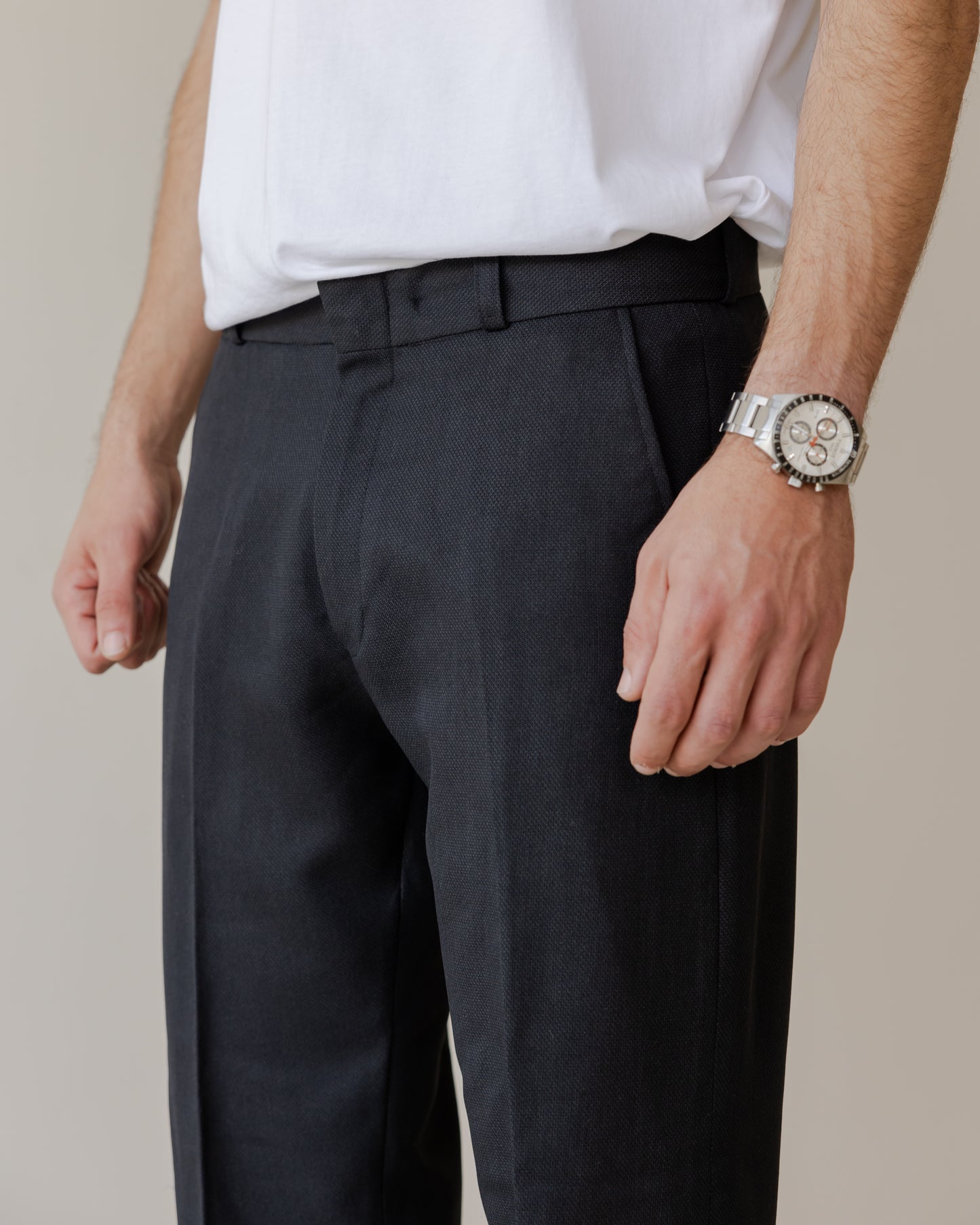 Relaxed Fit Pants- Black