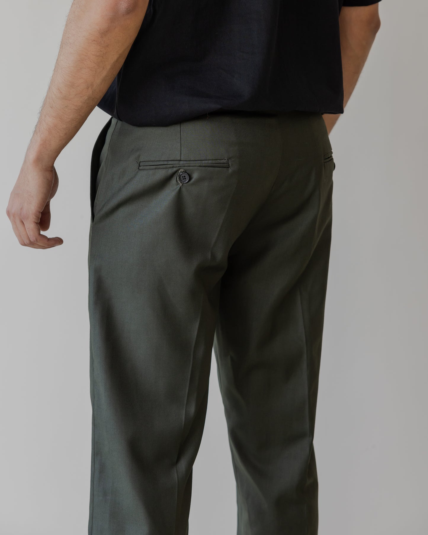 Relaxed Fit Pants- Olive