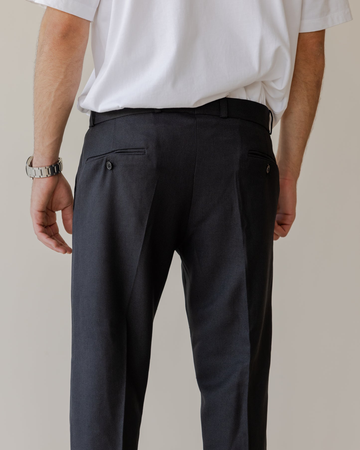 Relaxed Fit Pants- Black